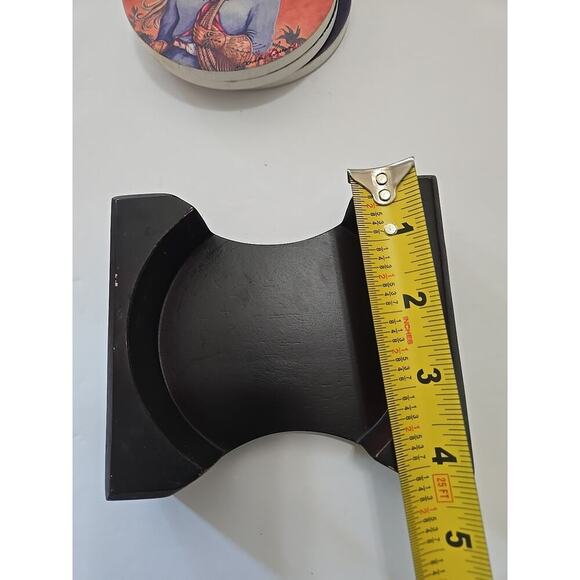 Doreman Burns Table Coasters Cowgirl Print, Signed, Western Decor "Painted Set 4 - Picture 16 of 16